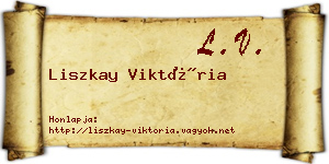 Liszkay Viktória névjegykártya